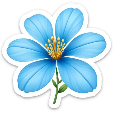 Flor de lirio azul cielo sticker