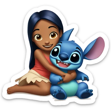 Lilo &Stitch fell in love sticker