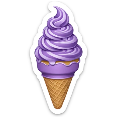 Purple icecream cone sticker