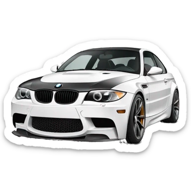 BMW s1 color blanco con body kit sticker