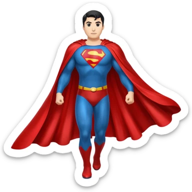 red superman cape sticker