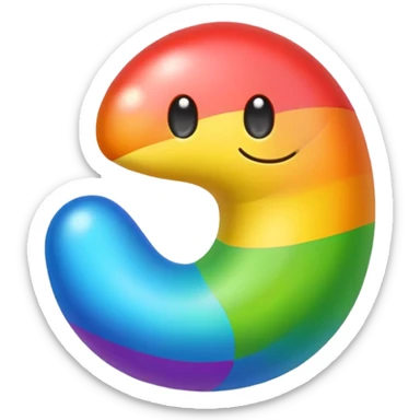 Shiny raindbow Duolingo sticker