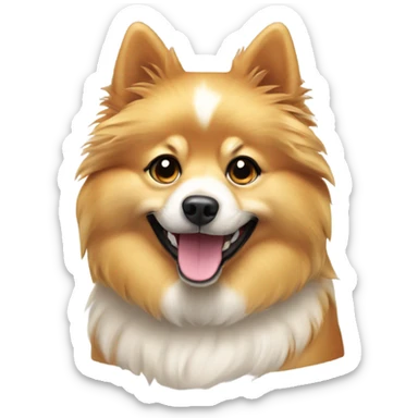 spitz dog golden sticker