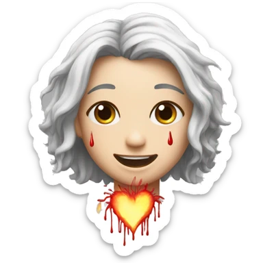 I need a bleeding heart. The fire heart is important for celebration but the bleeding heart says "I am so filled with human emotion about this that I can scarcely breathe" sticker