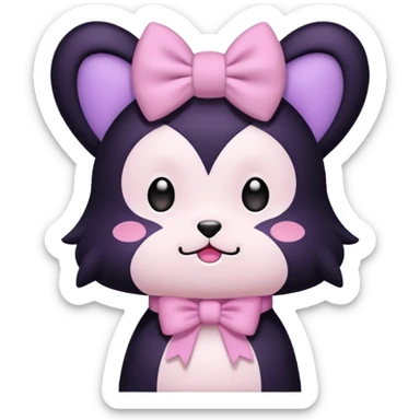cute, Kuromi, purple, pastel sticker