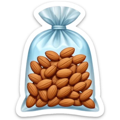 candied almonds in bag sticker