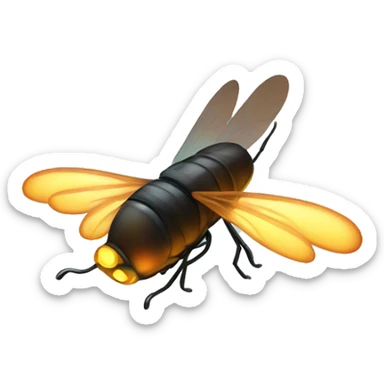 firefly with wings and lit bottom sticker