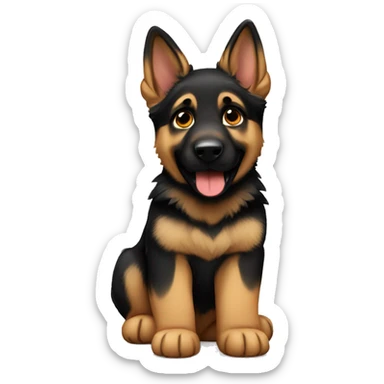 German shepherd puppy sticker