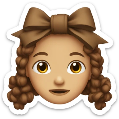 Brown bow sticker