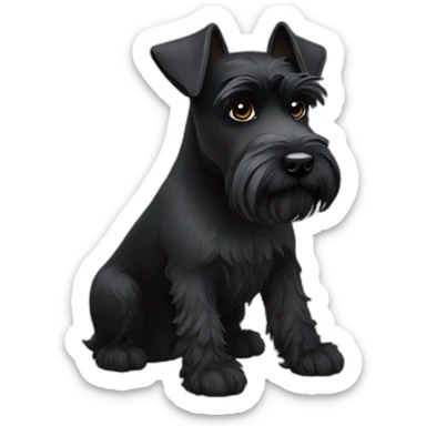 black miniature schnauzer sticker