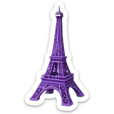 purple Eiffel tower sticker