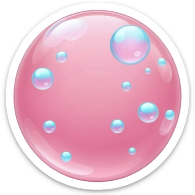 pastel pink bubbles sticker