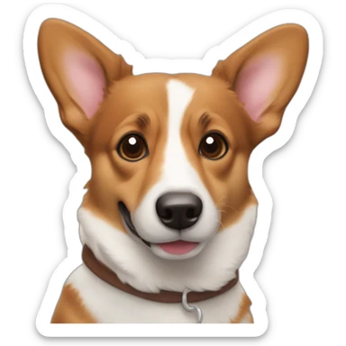Corgi jack Russel mix all brown sticker