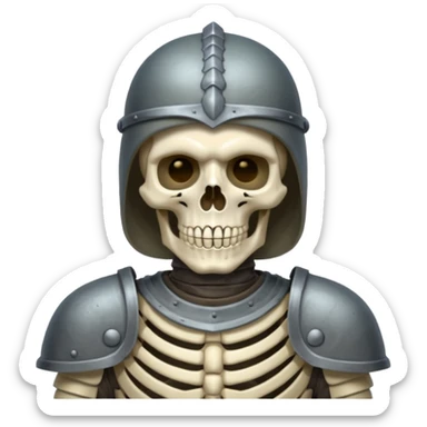 skeleton army guy  sticker