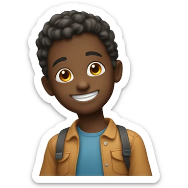 Happy boy detailing sticker