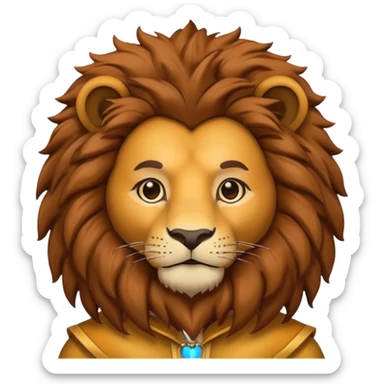 man in lion  costume  sticker