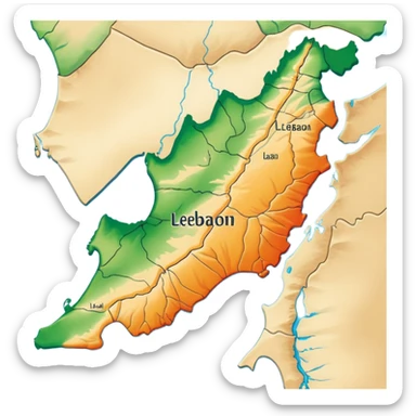 Lebanon map sticker