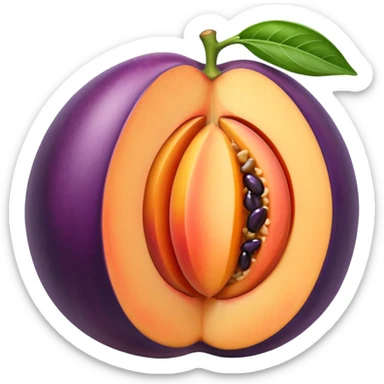Peach with eggplant in it sticker