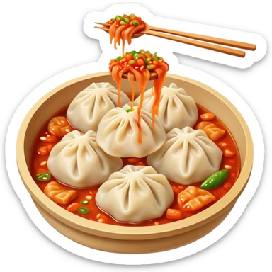 dumplings with kimchi sticker