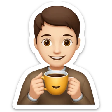 Saya sedang bahagia karena baru saja mendapatkan hadiah kopi sticker