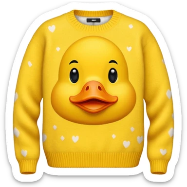 sweater with duck pattern sticker