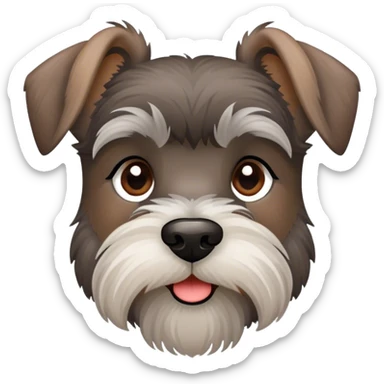 Schnauzer saying I love you sticker
