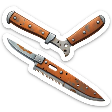 Rusty knife sticker