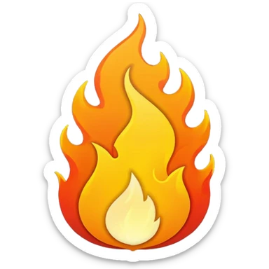 Fire outline  sticker