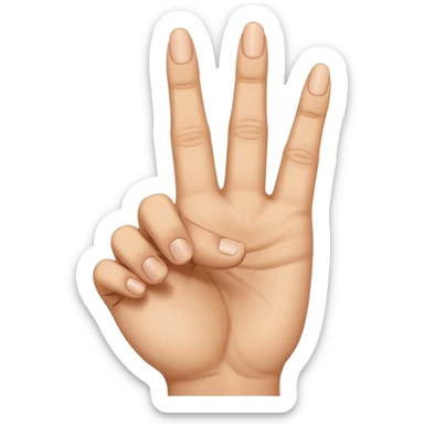 The Arabic hand gesture of “Khod” the middle finger pointing towards me sticker
