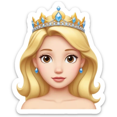 Disney princess face with tiara sticker