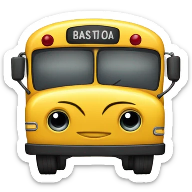 Rosa schoolbus with a bow  sticker