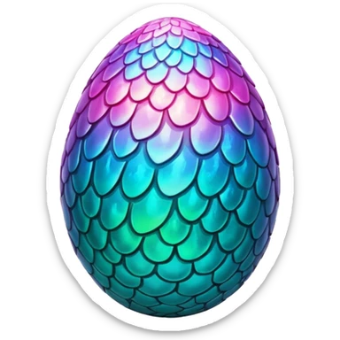 Elemental magical glowing shiny dragon egg sticker