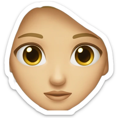 deux filles une fille blonde au yeux vert et fille brune au yeux bleua la peau beige sticker