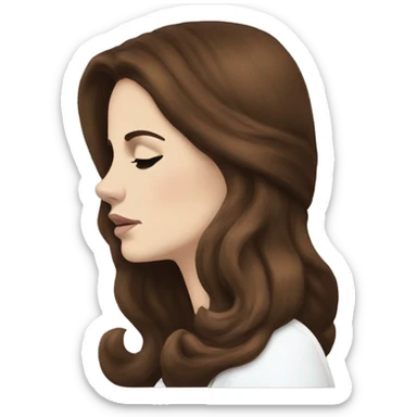 Lana del Rey side profile sad  sticker