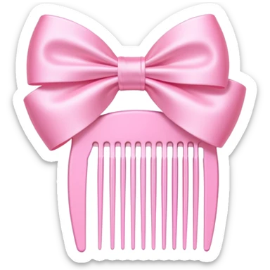 pastel pink comb with a bow sticker