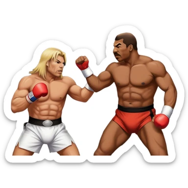 Can I get one of Vince Neal fighting Mike Tyson in front of a active volcano  sticker