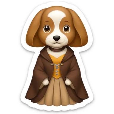 Bassotto seduto con vestito di lana sticker