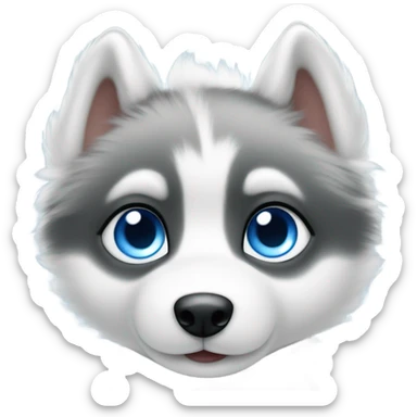 Cute baby husky ￼ sticker