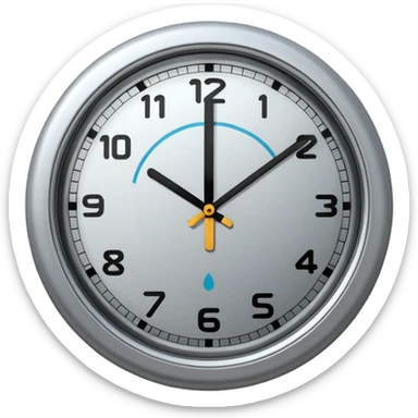 clock with a pause symbol inside sticker