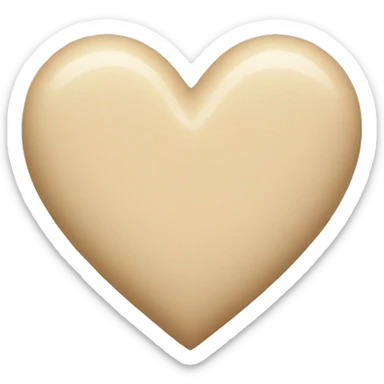 Beige heart  sticker