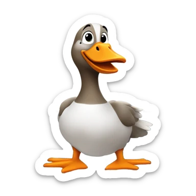 Goose on a plane sticker