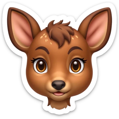 fawn bambi eyes sticker