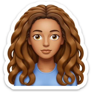Solange with long hair sticker