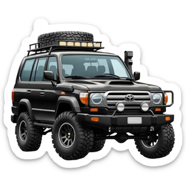 New Toyota landcr black color modified sticker