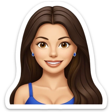 Sofia Vergara with long hair sticker