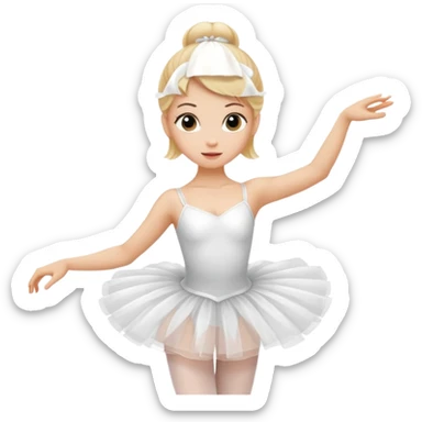 balerina blonde sticker
