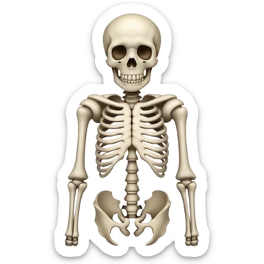 A death skeleton sticker