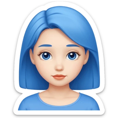 Cute blue girls sticker