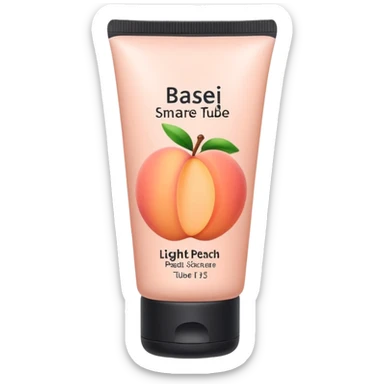 solid color light pinkish peach plain skincare tube sticker