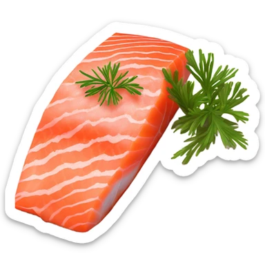 Cooked salmon sticker